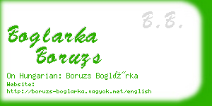 boglarka boruzs business card